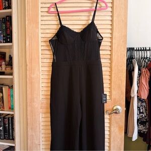 161 NWT Lulu’s Black Corset Jumpsuit- Size XL